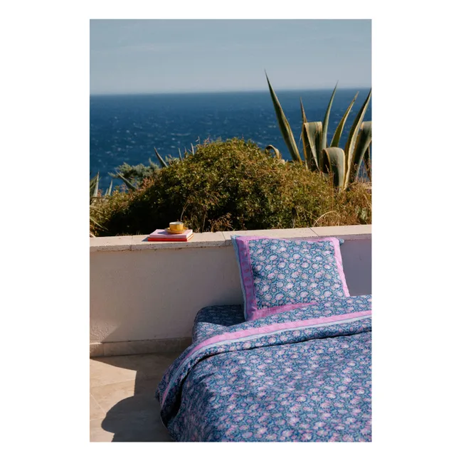 Drap-housse Nicole en coton bio | Bleu foncé