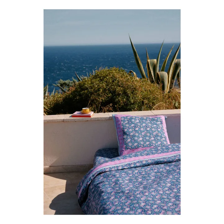 Drap-housse Nicole en coton bio | Bleu foncé- Image produit n°1