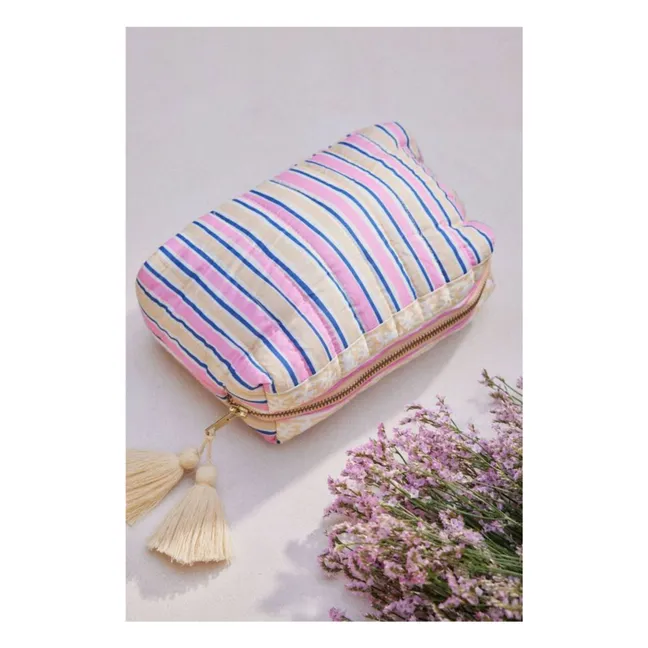 Pochette Teiki en coton bio | Rose fuschia