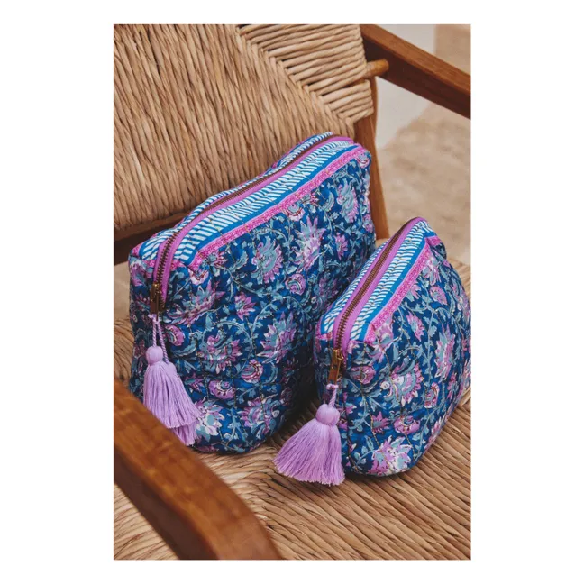 Bolso de mano Teiki de algodón orgánico | Azul oscuro
