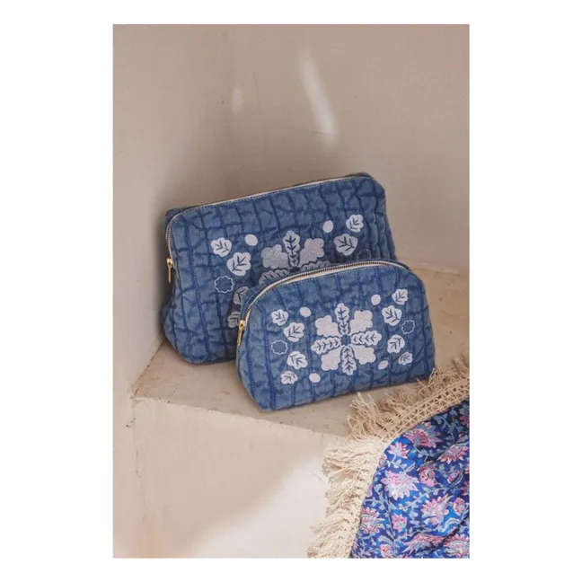 Pochette Teiki en coton bio | Bleu jean