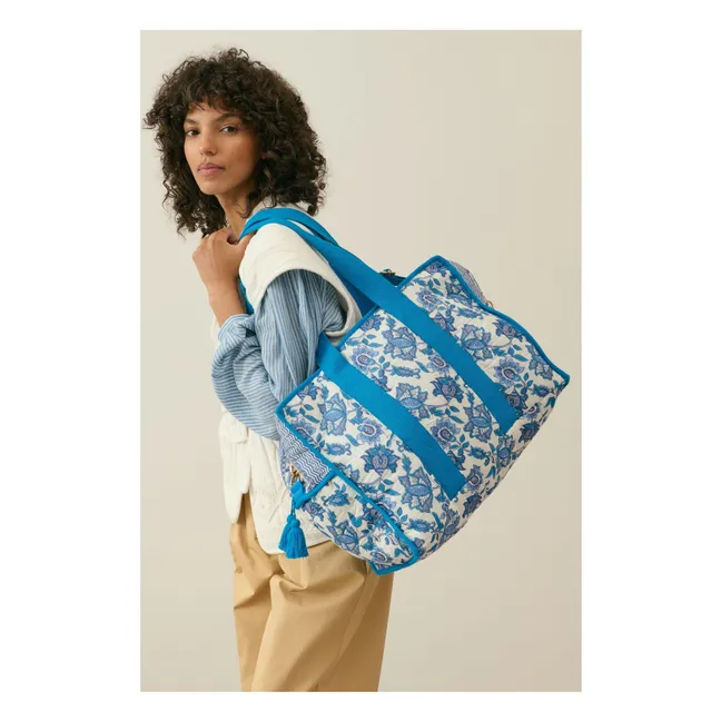 Bolsa Lilio 36h de algodón orgánico | Azul Mar