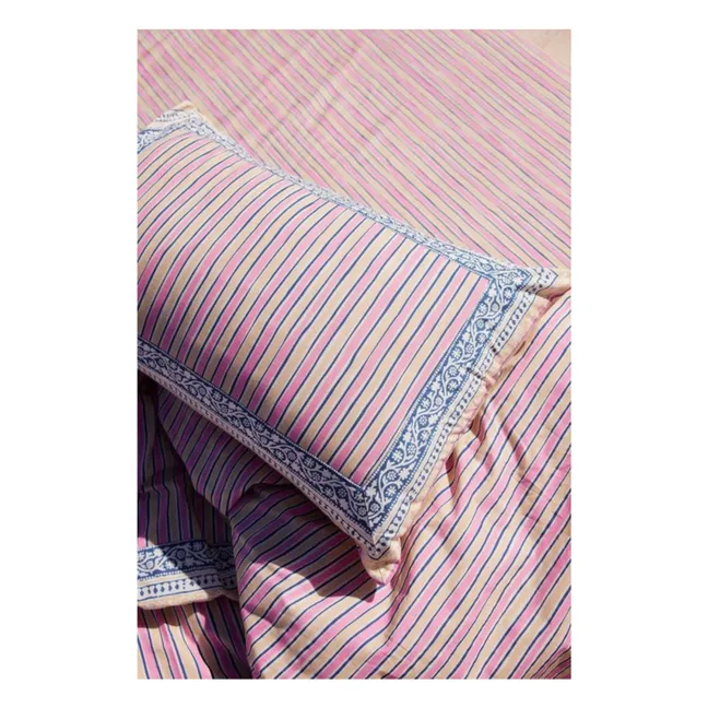 Taie d'oreiller Valerie en coton bio | Rose fuschia