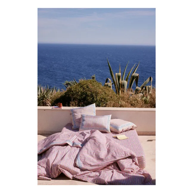 Drap-housse Nicole en coton bio | Rose fuschia