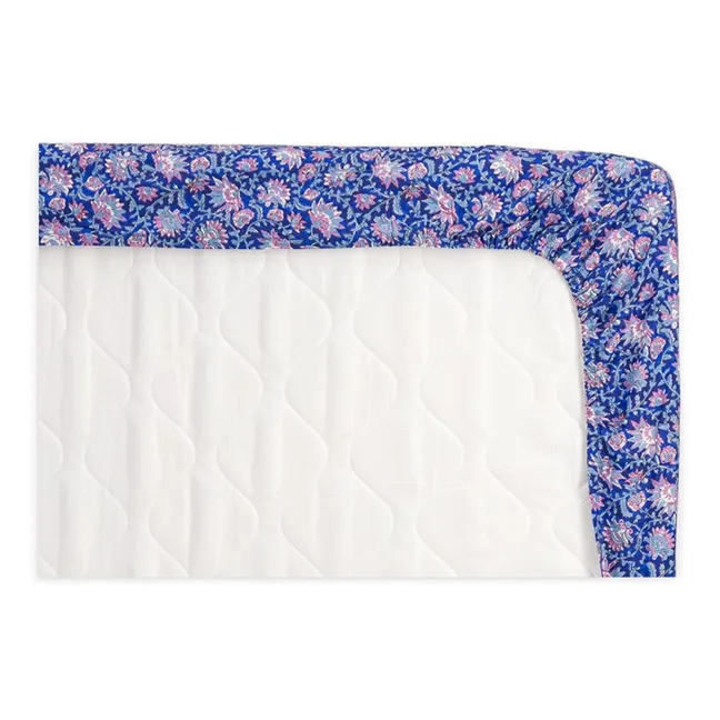 Lenzuolo matrimoniale Nicole in cotone biologico | Blu scur