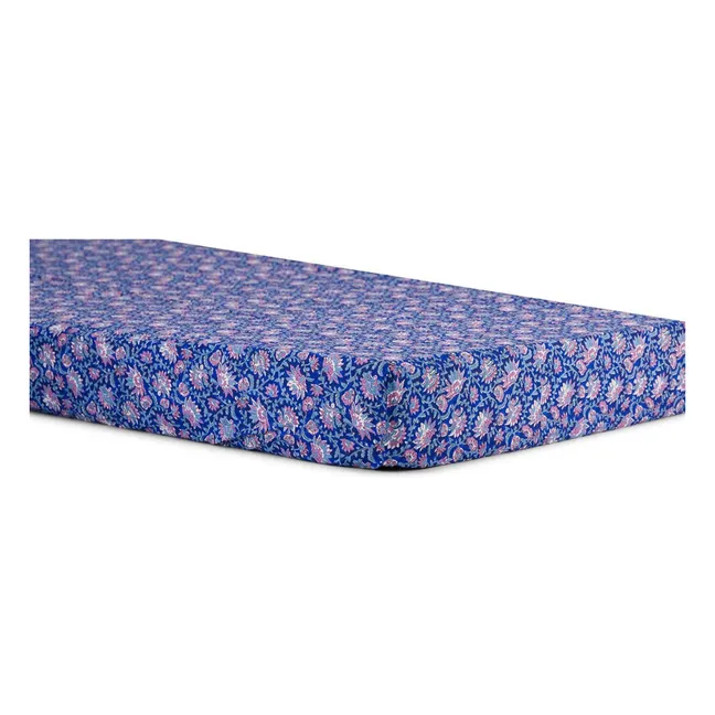 Drap-housse Nicole en coton bio | Bleu foncé