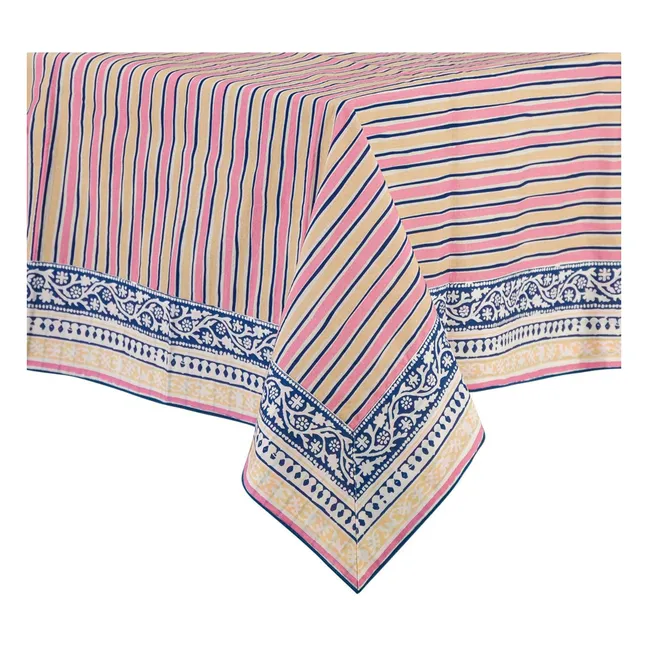 Carla tablecloth in organic cotton | Fuchsia