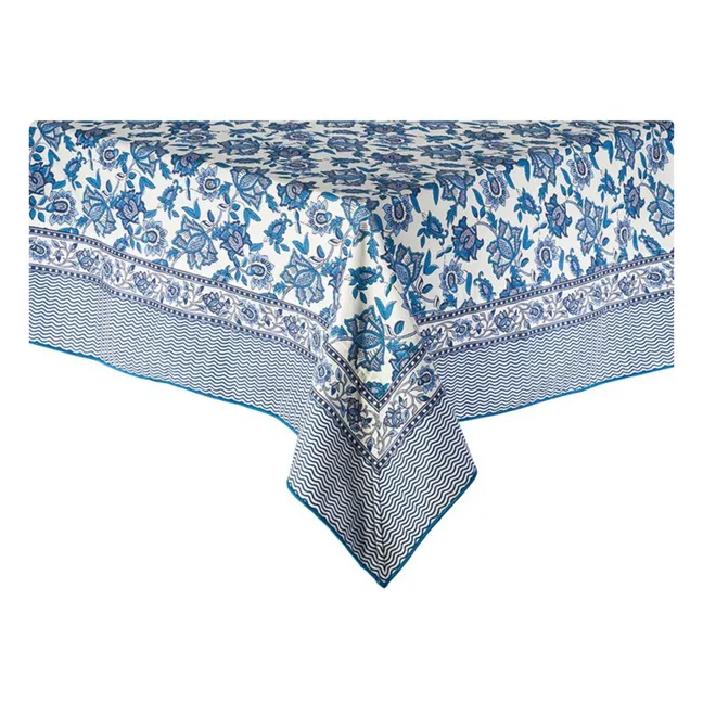 Mantel Carla de algodón ecológico | Azul