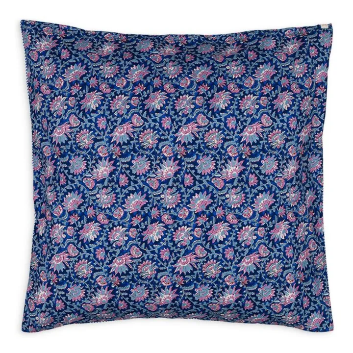 Funda de almohada de algodón ecológico Valerie | Azul oscuro- Imagen del producto n°3