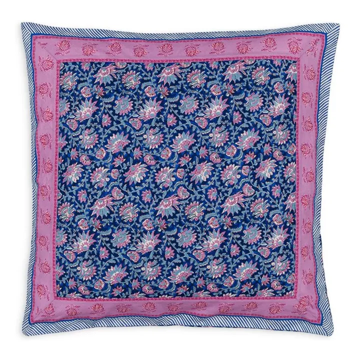 Funda de almohada de algodón ecológico Valerie | Azul oscuro- Imagen del producto n°0