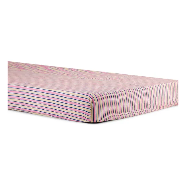 Drap-housse Nicole en coton bio | Rose fuschia