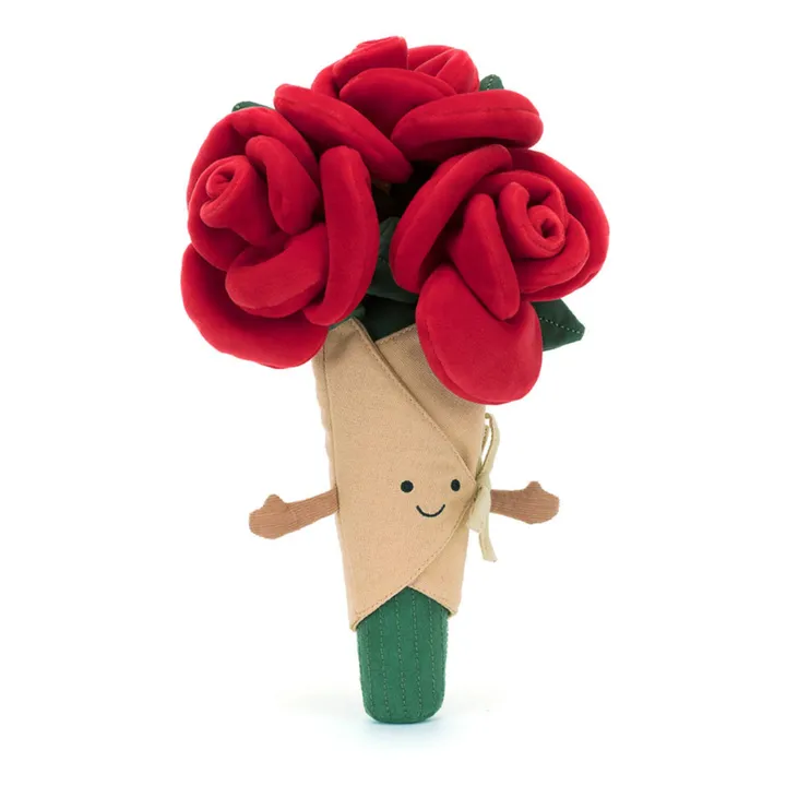Peluche bouquet de roses | Rouge- Image produit n°0