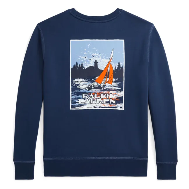 Sudadera con logotipo Fibras recicladas | Azul Marino