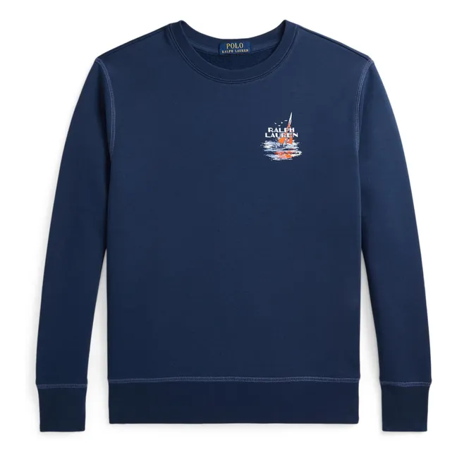 Sudadera con logotipo Fibras recicladas | Azul Marino