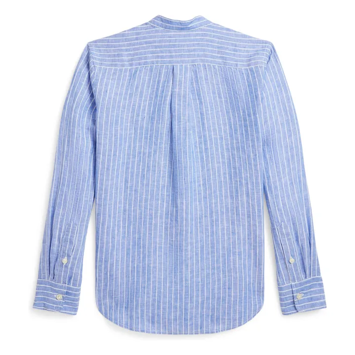 Chemise Rayure Lin | Bleu- Image produit n°1