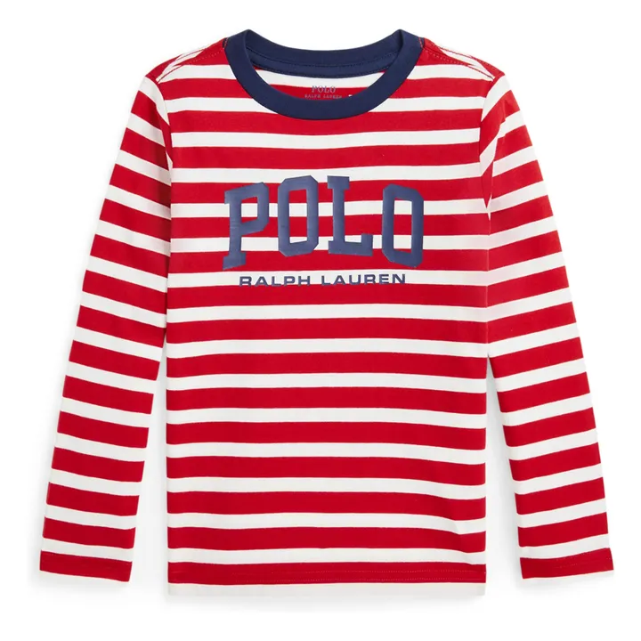 T-shirt Rayure Polo | Rouge- Image produit n°0