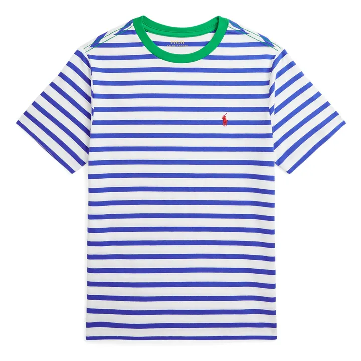 Gestreiftes T-Shirt | Blau- Produktbild Nr. 0