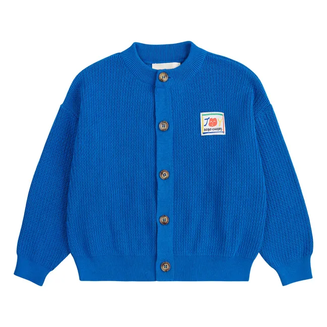 Cardigan in cotone biologico | Blu