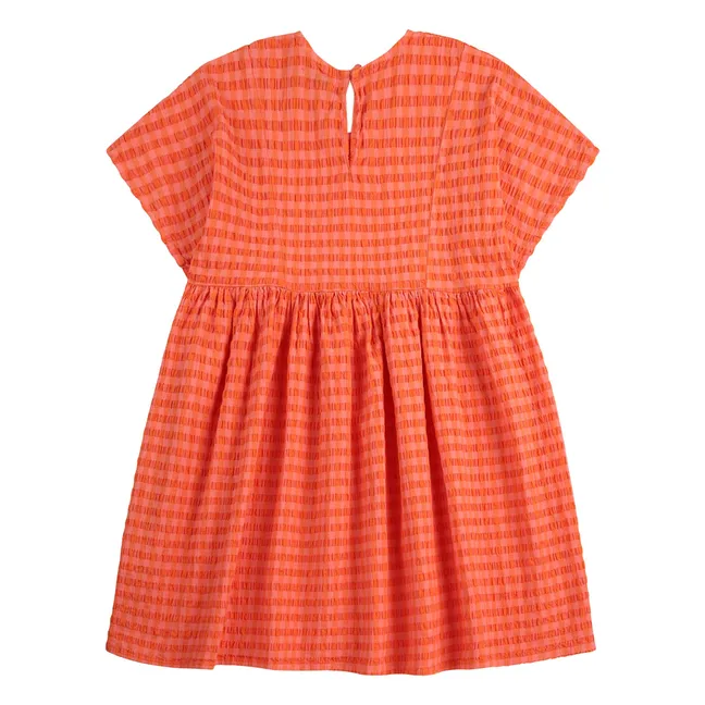 Vichy-Kleid | Korallenfarben