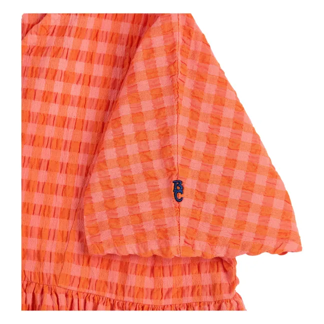 Vichy-Kleid | Korallenfarben