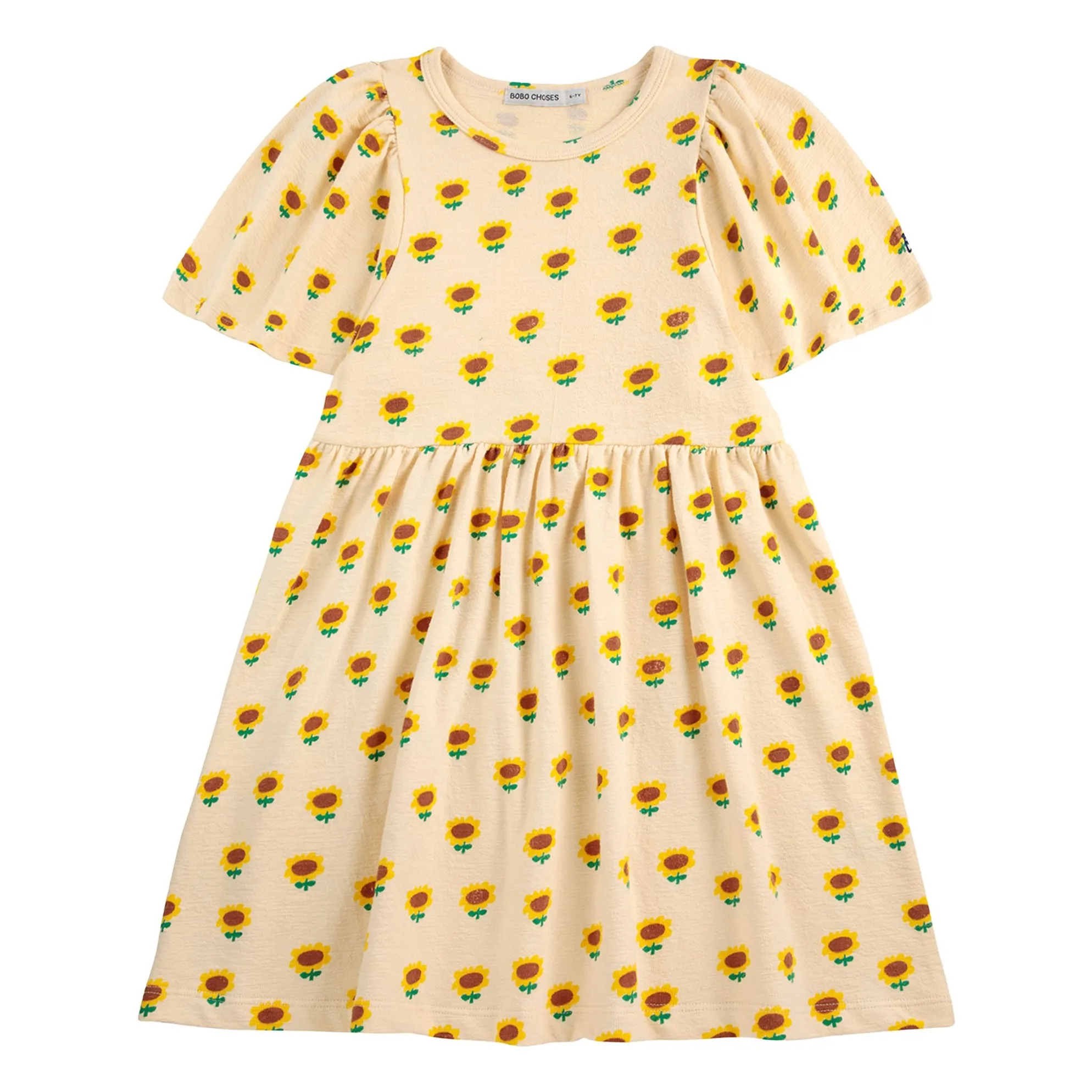Robe Tournesol Coton Bio | Crème- Image produit n°0