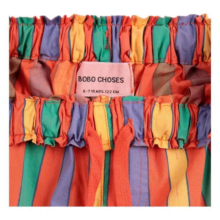 Organic Cotton Stripe Pants | Red- Product image n°6