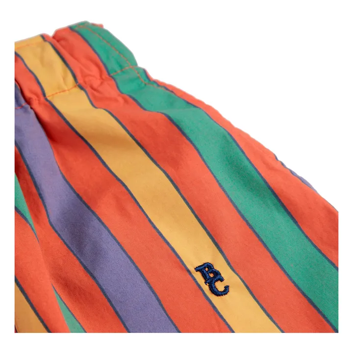 Organic Cotton Stripe Pants | Red- Product image n°4