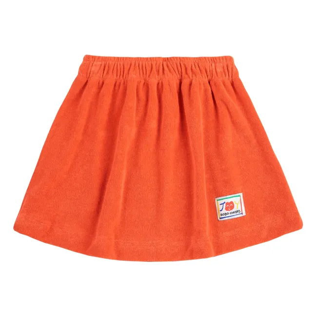 Falda de rizo ecológico | Rojo