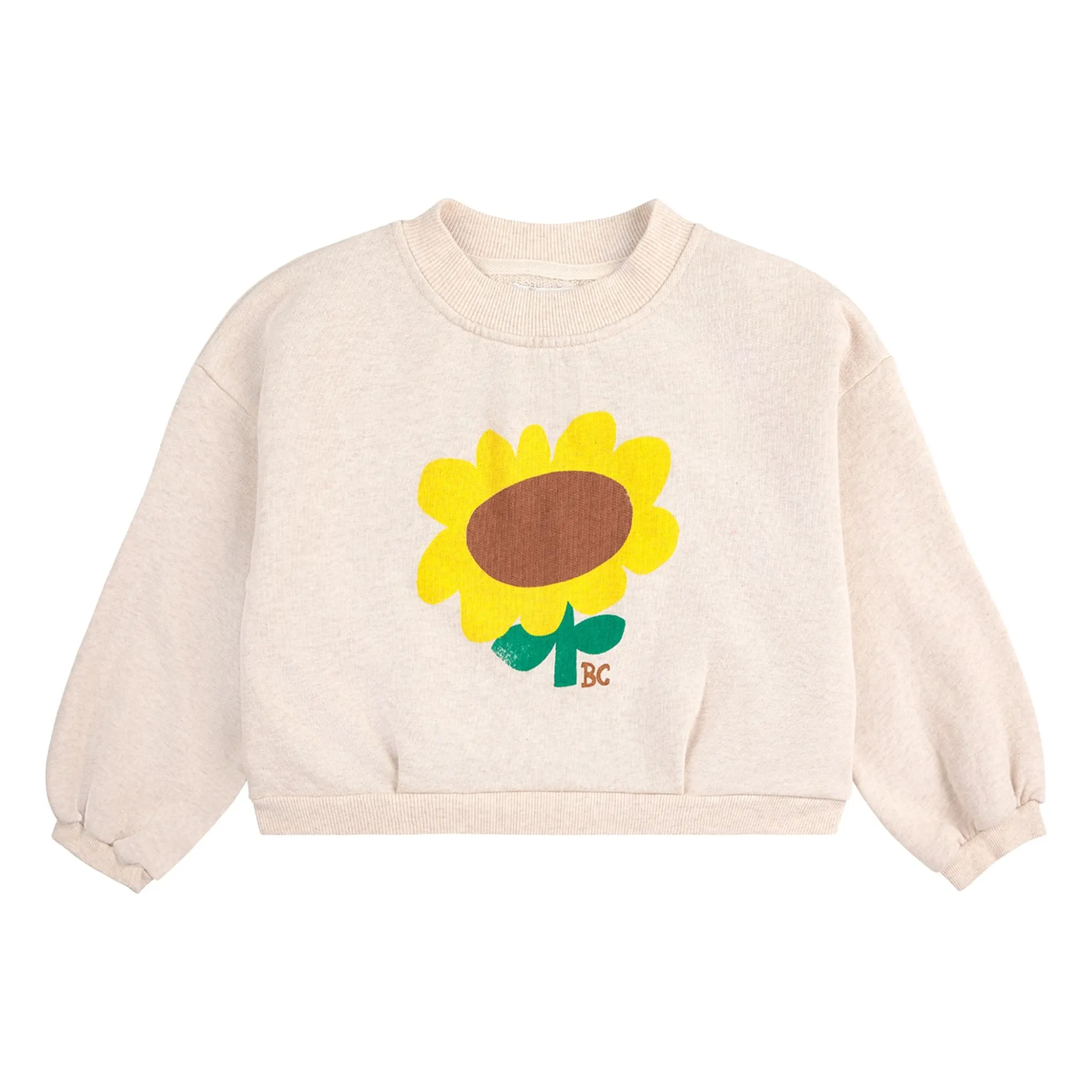 Bobo Choses Cream Sweat Crop Sunflower Organic Cotton
