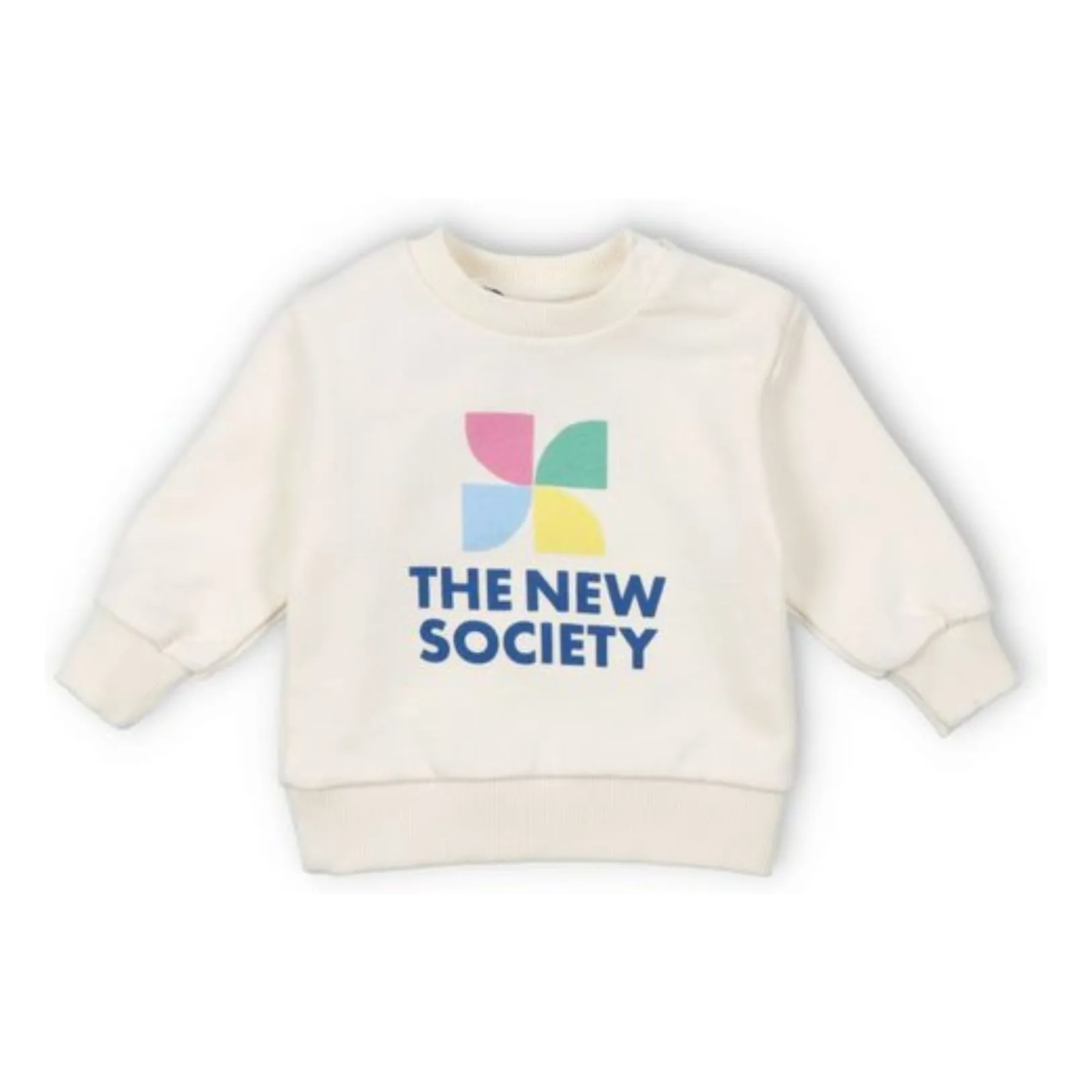 The New Society Ecru Sweat Logo Mykonos Baby