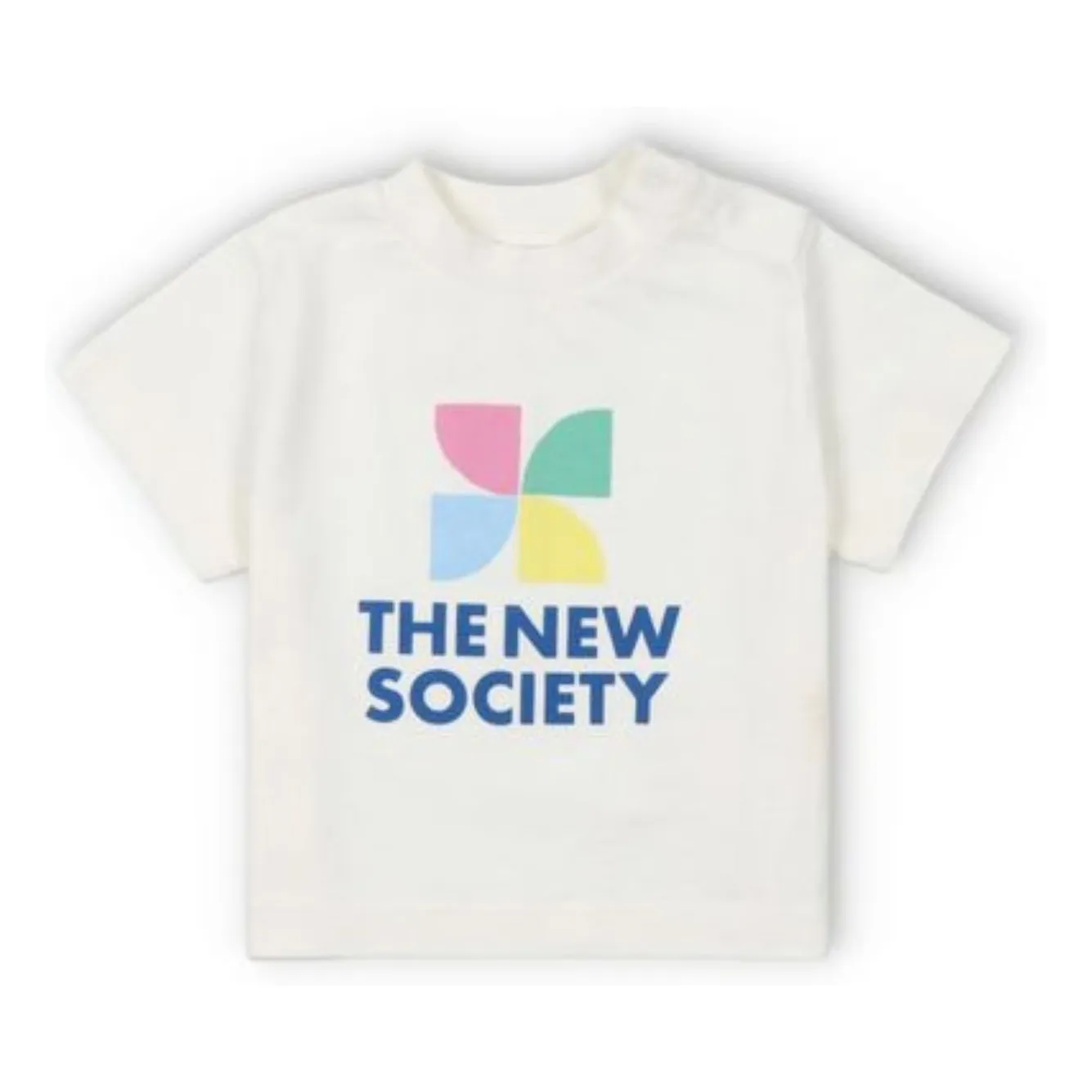 The New Society Ecru Mykonos Baby Logo T-Shirt