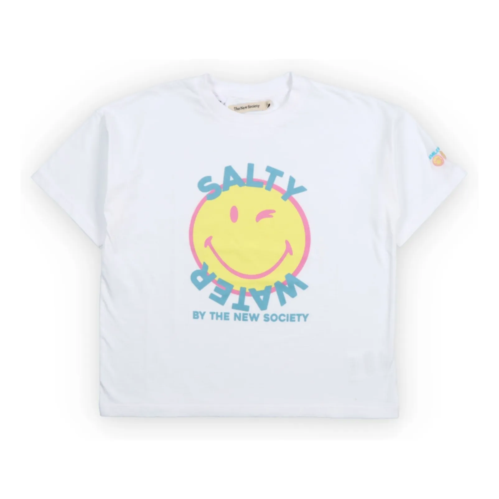 The New Society White Smiley T-Shirt