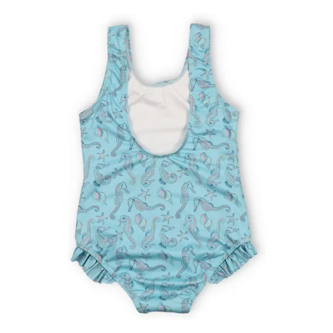 Hippocampes Swimsuit Recycled Fibers | Azure blue