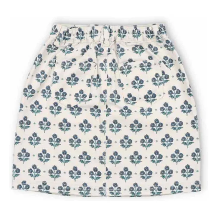 Jupe Fleurs Leros | Blanc- Image produit n°1