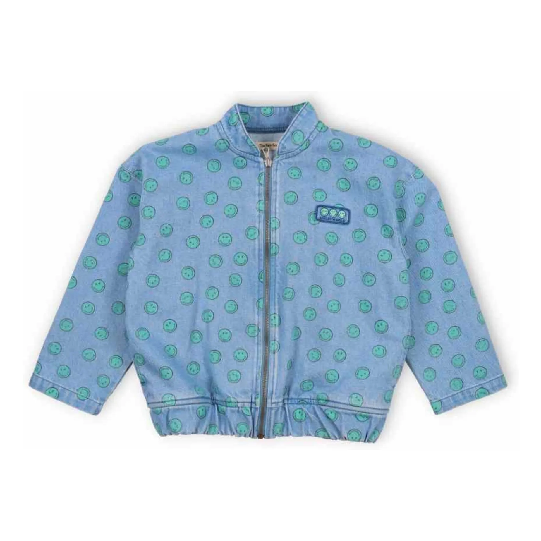 The New Society Denim Blue Smiley Denim Bomber