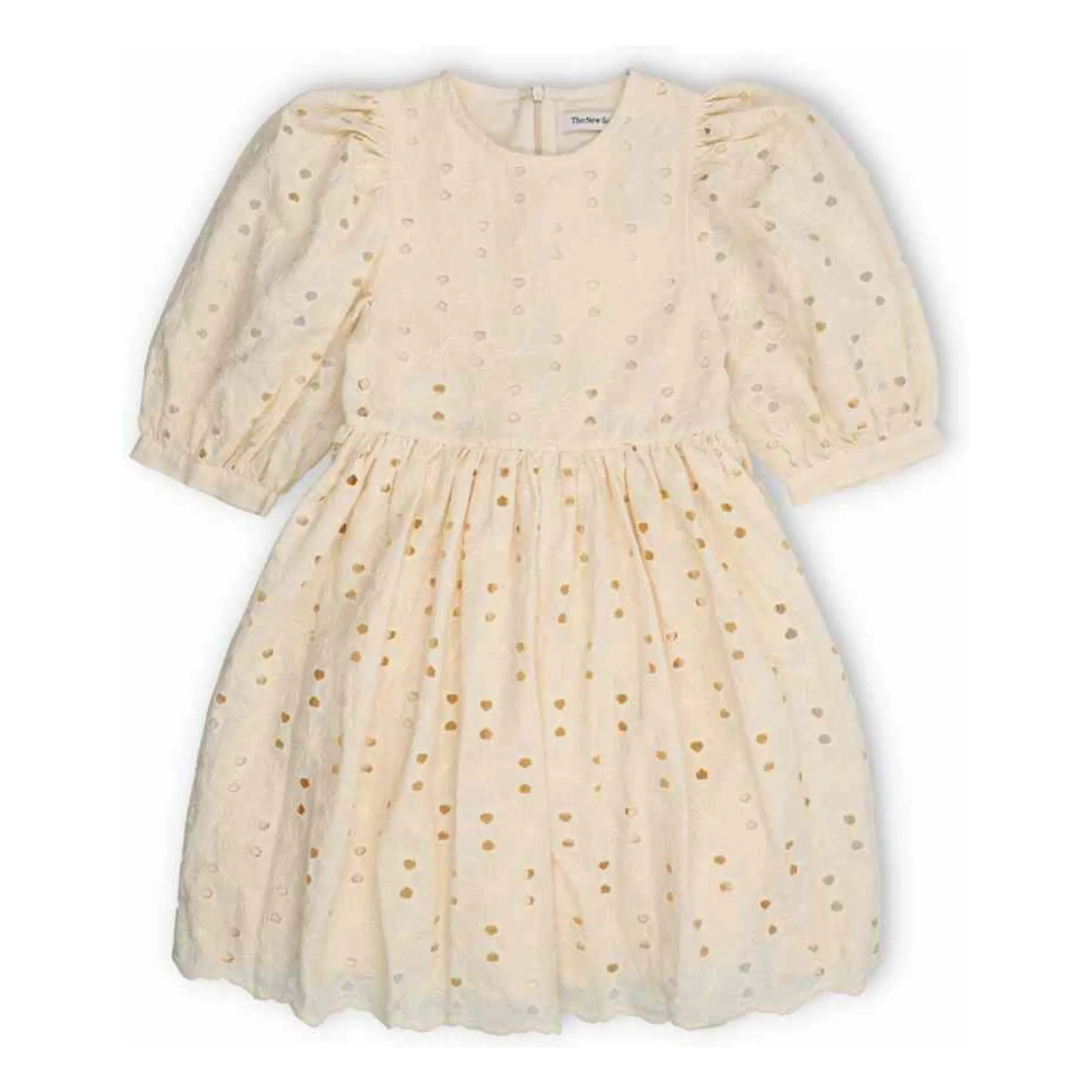 The New Society Beige Broderie Anglaise Creta Dress