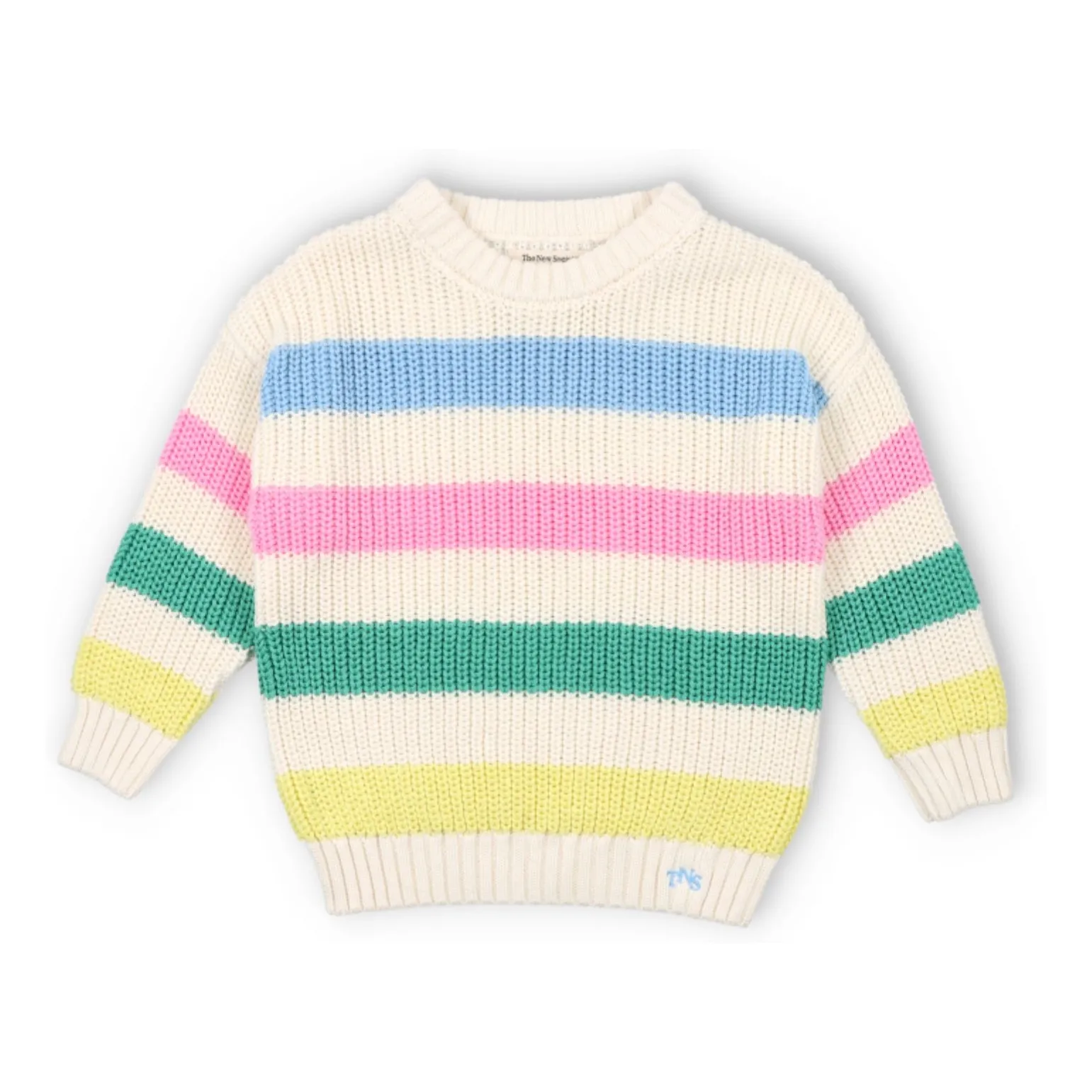 The New Society Ecru Leto Stripes Organic Cotton Sweater