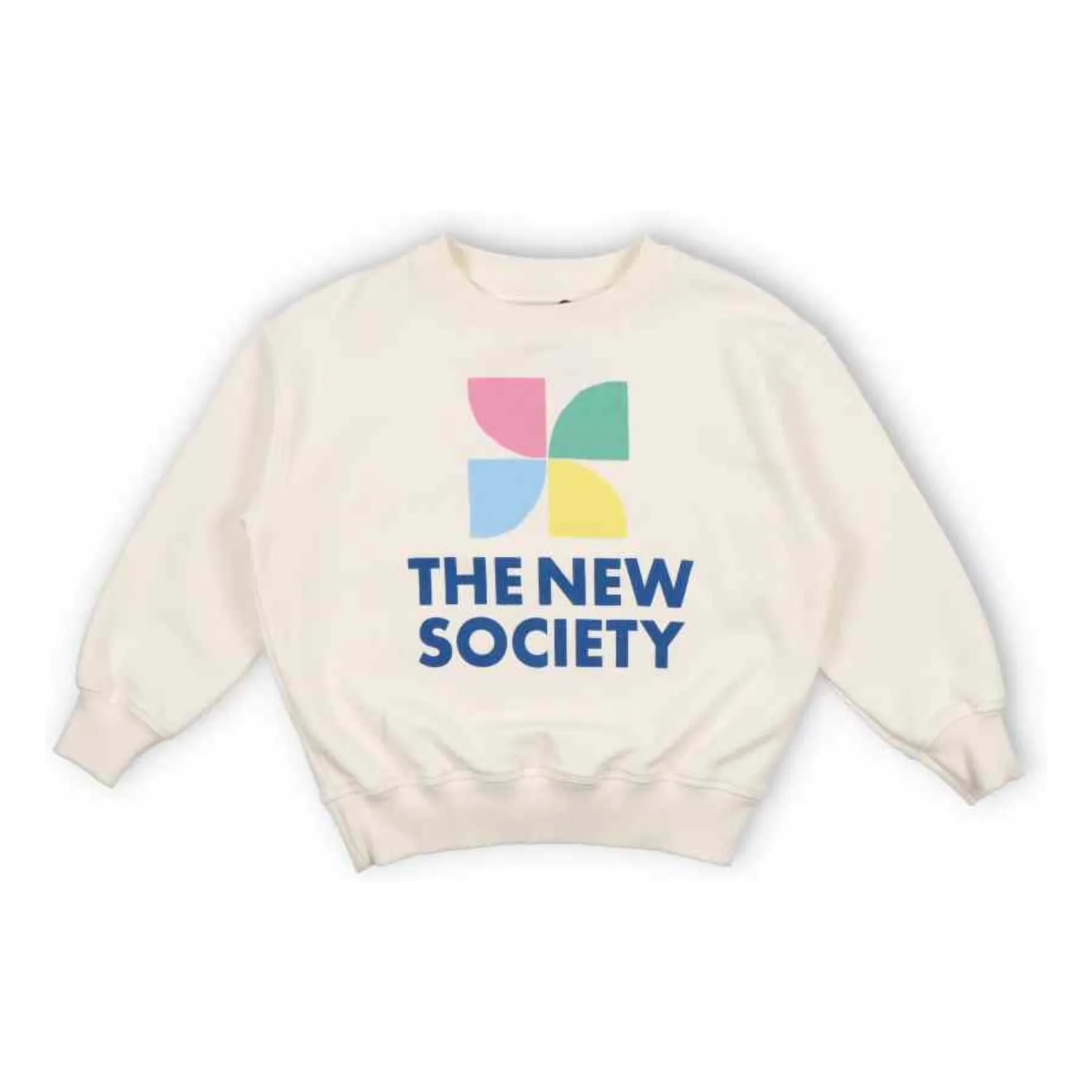 The New Society Ecru Mykonos Logo Sweat
