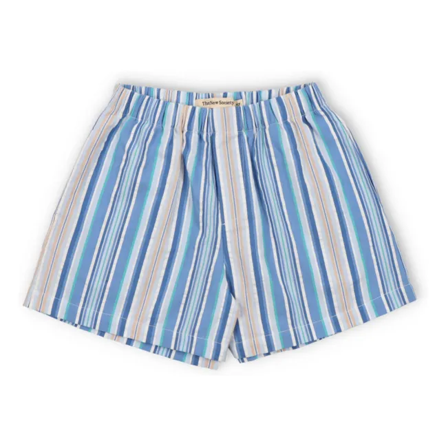 Bermuda Rayures Tebas | Bleu ciel