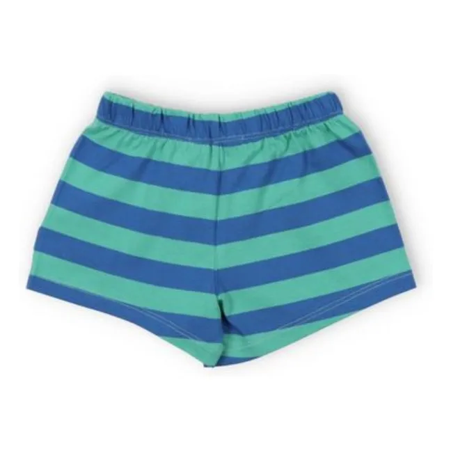 Short Rayures Smiley | Bleu