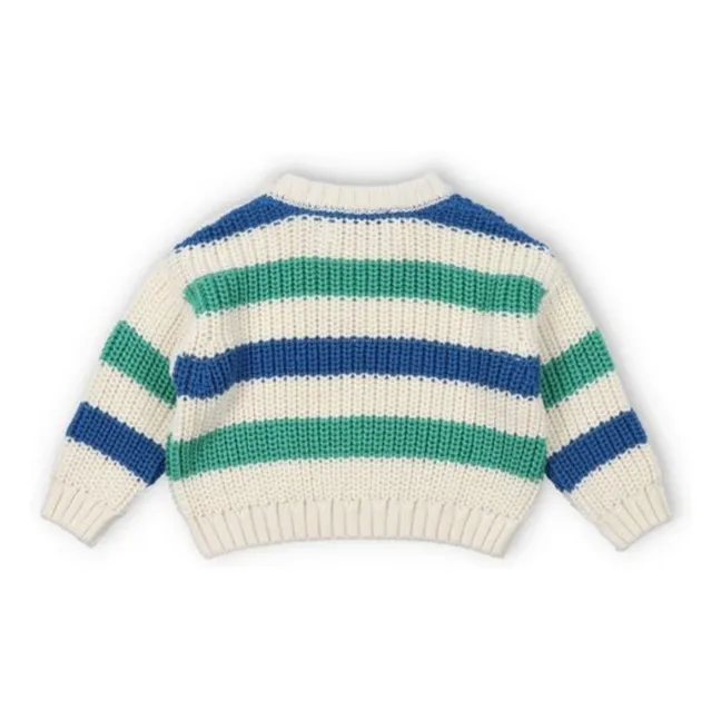 Jersey de rayas de algodón orgánico Leto Baby | Azul Marino