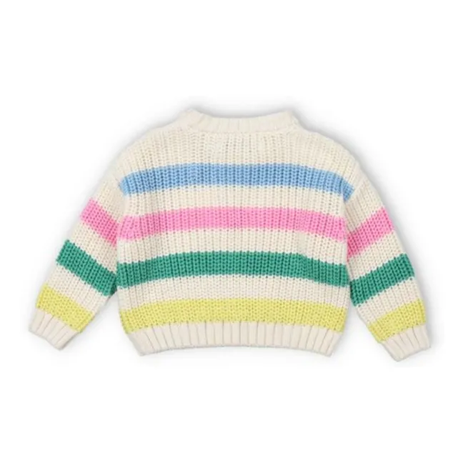 Pullover Streifen Leto Baby Bio-Baumwolle | Seidenfarben
