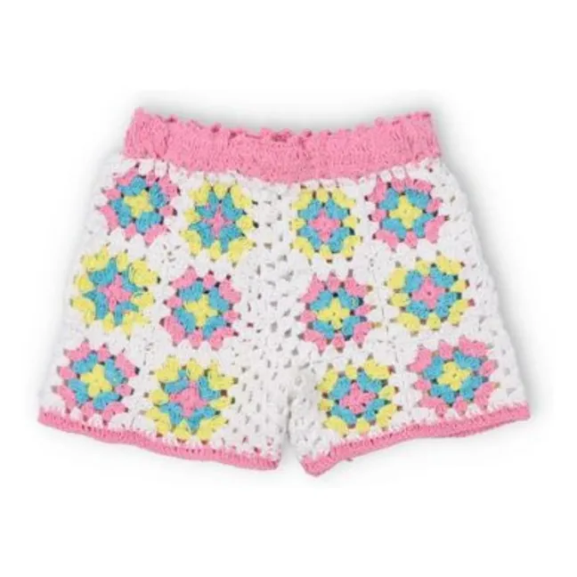 Short Crochet Fleurs Nikaia Baby | Rose bonbon