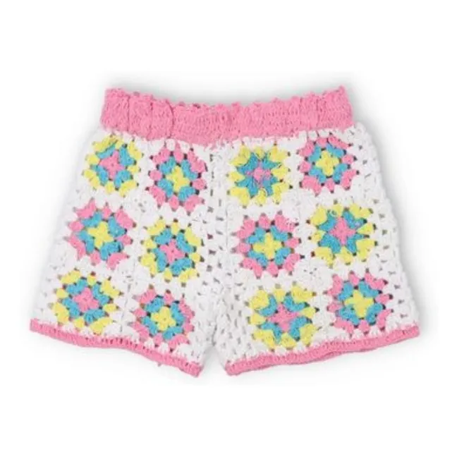 Häkel-Shorts Blumen Nikaia Baby | Bonbonfarben
