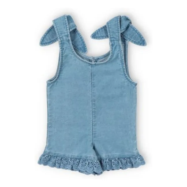 Combishort Volants Niobe | Bleu jean