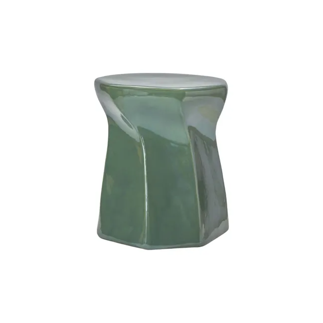 Lapo stoneware stool | Green