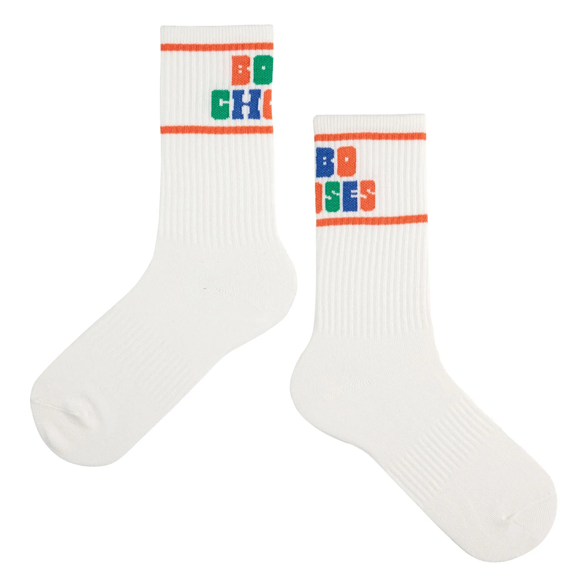 Bobo Choses White Bobo Organic Cotton High Socks