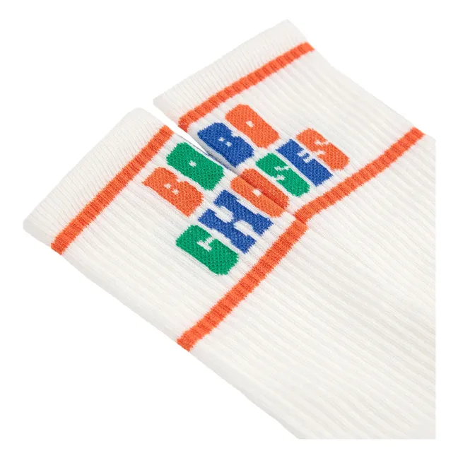 Chaussettes Hautes Bobo Coton Bio | Blanc