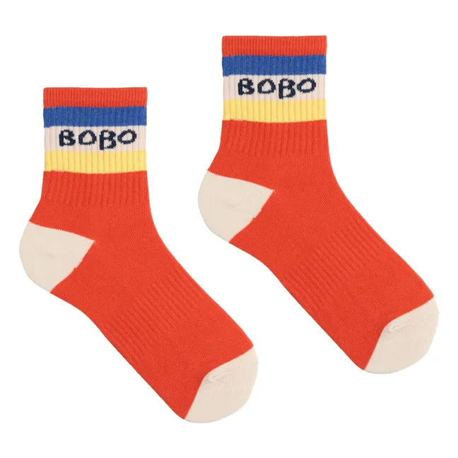 Chaussettes Bandeau Coton Bio | Rouge