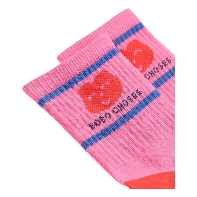 Socken Herz Bio-Baumwolle | Fuchsie